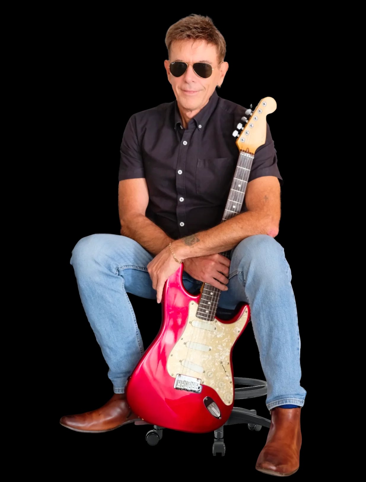 Ron Neville - Founder & CEO of CloudRent, with guitar