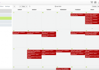 Intuitive scheduling calendars - Service Call View