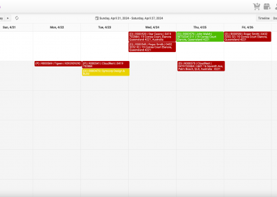Intuitive scheduling calendars- Weekly View