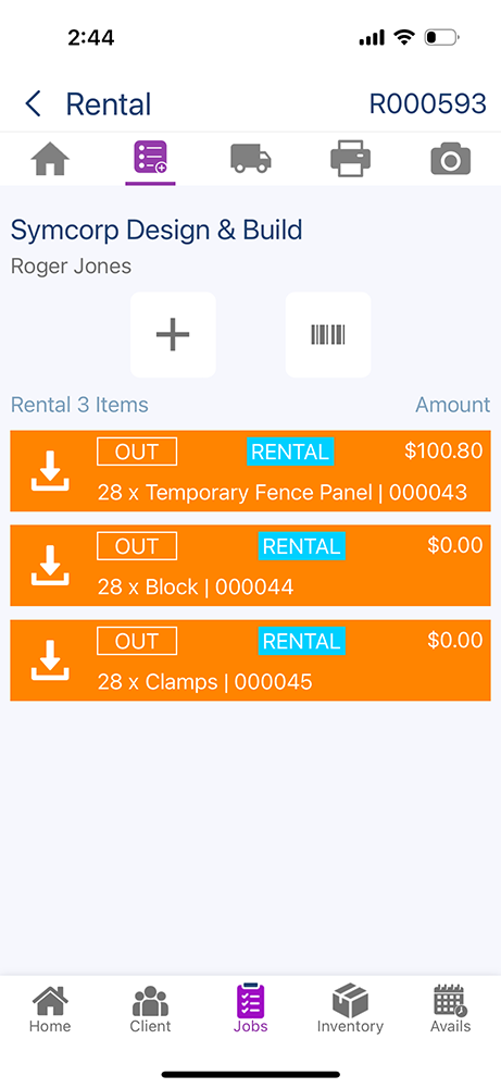 Mobile-rental-item-list